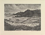 Golden Gate Bay, David Paul Chun American, Lithograph