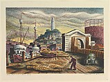 San Francisco Pier, David Paul Chun American, Lithograph