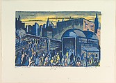 Going to Work, David Burke American, Serigraph