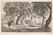 On the Canal in Vienna, Johann Christoph Erhard  German, Etching; second state