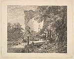 A Boy with Three Goats, Johann Christoph Erhard  German, Etching; third state