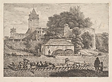  The Town Wall of Regensberg, Johann Christoph Erhard  German, Etching; fourth state