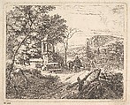 The Grove with Boys, Johann Christoph Erhard  German, Etching; second state