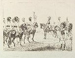 Austrian Cuirassiers, Johann Christoph Erhard  German, Etching; first state