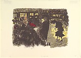 The Square at Evening, from the series "Some Aspects of Parisian Life", Pierre Bonnard  French, Lithograph in five colors on cream wove paper, final state