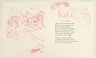 Prospectus for Parallèlement, Pierre Bonnard  French, Lithograph in rose on Holland paper