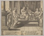 Plate 3: Psyche's two sisters are married to kings, from "The Fable of Psyche", Master of the Die  Italian, Engraving