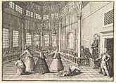 The Inside of a Mosque, the Dervishes Dancing (Aubry de La Mottraye's "Travels throughout Europe, Asia and into Part of Africa...," London, 1724, vol. I, pl. 16), William Hogarth British, Etching and engraving