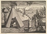 A Lapland Hut (Aubry de La Mottraye's "Travels throughout Europe, Asia and into Part of Africa...," London, 1724, vol. II, pl. 38), William Hogarth British, Etching and engraving