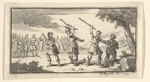 Fustium Admonitio (John Beaver, Roman Military Punishments, 1725), William Hogarth British, Etching