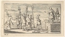 Shameful Discharge (John Beaver, Roman Military Punishments, 1725), William Hogarth British, Etching