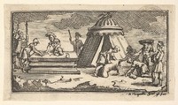 Issued Barley Instead of Wheat [first version] (John Beaver, Roman Military Punishments, 1725), William Hogarth  British, Etching