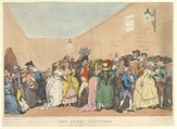 Box Lobby Loungers, Thomas Rowlandson  British, Hand-colored etching