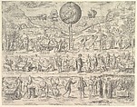 The World, Cage of Fools, Anonymous, Italian, 16th century  Italian, Engraving