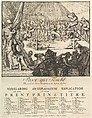 Paye qui Tombe: Die eerst valt betaelt de Speelman, die laest, de Kosten (The Fall of the Country: The First That Falls Pays the Player, the Last the Costs), Romeyn de Hooghe Dutch, Etching and letterpress; second state