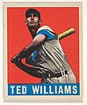Ted Williams, Boston Red Sox, from the All-Star Baseball series (R401-1), issued by Leaf Gum Company, Leaf Gum, Co., Chicago, Illinois American, Commercial chromolithograph