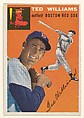 Card Number 1, Ted Williams, Outfield, Boston Red Sox, from 