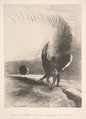 In the shadow of the wing, the black creature bit, Odilon Redon  French, Lithograph