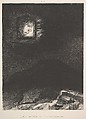 The vague glimmer of a head suspended in space, Odilon Redon  French, Lithograph