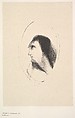 The breadth and flatness of the frontal bone, Odilon Redon  French, Lithograph