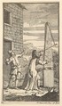 Sidrophel Examining the Kite Through His Telescope (Seventeen Small Illustrations for Samuel Butler's Hudibras, no. 10), William Hogarth  British, Etching and engraving
