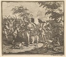 The Encounter with Talgol and Magnano (Seventeen Small Illustrations for Samuel Butler's Hudibras, no. 3), William Hogarth  British, Etching and engraving