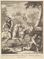The Adventure of Mambrino's Helmet (Six Illustrations for Don Quixote), William Hogarth British, Etching and engraving; third state of three