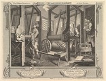 The Fellow 'Prentices at their Looms: Industry and Idleness, plate 1, William Hogarth  British, Etching and engraving; second state of two