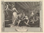 The Idle 'Prentice Betrayed by his Whore and Taken into a Night Cellar with his Accomplice: Industry and Idleness, plate 9, William Hogarth  British, Etching and engraving; second state of four