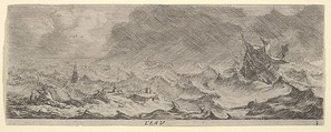 L'Eau, from The Elements, Reinier Nooms, called Zeeman Dutch, Etching; second state