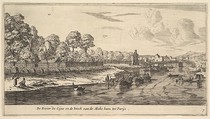 The River Seine at the Bend of the Mall, Reinier Nooms, called Zeeman Dutch, Etching; second state
