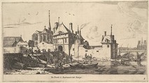 The Entrance Gate of St. Bernard in Paris, Reinier Nooms, called Zeeman Dutch, Etching; second state