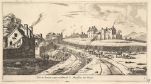 Entrance to the Suburb of Saint Marceau near Paris, Reinier Nooms, called Zeeman Dutch, Etching; second state