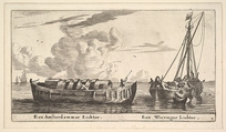 An Amsterdam Lighter and a Wieringer, Reinier Nooms, called Zeeman Dutch, Etching