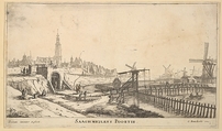 The Zaagmolen Gate, Reinier Nooms, called Zeeman Dutch, Etching