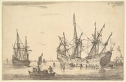 Men Caulking the Hull of a Ship, Reinier Nooms, called Zeeman Dutch, Etching; state VI