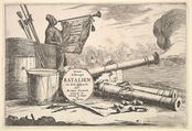 Instruments of Naval Combat, A Sailor Sounding the Trumpet, Reinier Nooms, called Zeeman Dutch, Etching and drypoint; state III