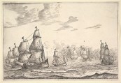 Naval Battle Scene, Reinier Nooms, called Zeeman Dutch, Etching