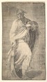 Saint Matthew, from "Christ and the Apostles", Andrea Schiavone (Andrea Meldola) Italian, Etching