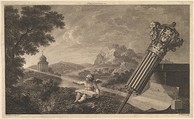 Frontispiece to Joshua Kirby's "Perspective of Architecture" (1761), William Woollett  British, Etching; second state of two