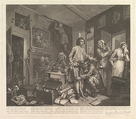 A Rake's Progress, Plate 1, William Hogarth  British, Etching and engraving; third state of three