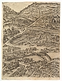 Plan of the City of Rome. Part 5 with the Baths of Caracalla, the Santa Sabina and Part of the Tiber, Antonio Tempesta (Italian, Florence 1555–1630 Rome), Etching with some engraving, undescribed state.