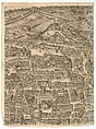Plan of the City of Rome. Part 3 with the Santa Maria Maggiore, the Pantheon and Trajan's Column, Antonio Tempesta (Italian, Florence 1555–1630 Rome), Etching with some engraving, undescribed state.