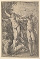 Apollo and Daphne, Andrea Schiavone (Andrea Meldola) (Italian, Zadar (Zara) ca. 1510?–1563 Venice), Etching
