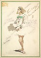 Costume Design for Fourth Ballet Girl (Fraülein Hochspitz) (Short White Dress), from the play "Captain Jinks of the Horse Marines", Percy Anderson  British, Watercolor over graphite