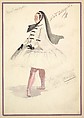 Costume Design for Sixth Ballet Girl, from the play "Captain Jinks of the Horse Marines", Percy Anderson British, Watercolor over graphite
