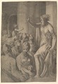 Saint Paul preaching in Athens, Andrea Schiavone (Andrea Meldola) Italian, Etching