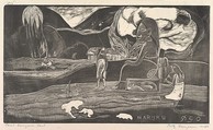 Maruru, Paul Gauguin  French, Woodcut on China paper