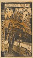 Delightful Land, Paul Gauguin (French, Paris 1848–1903 Atuona, Hiva Oa, Marquesas Islands), Woodcut printed in color on wove paper, lined in silk