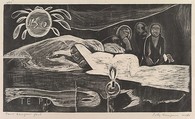Te Po, Paul Gauguin French, Woodcut, state II